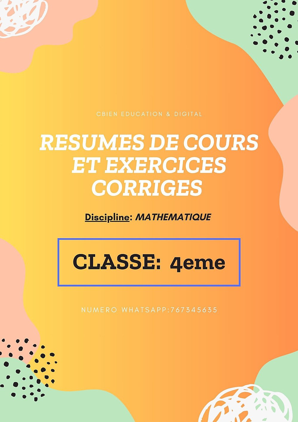 Mathématique 4eme