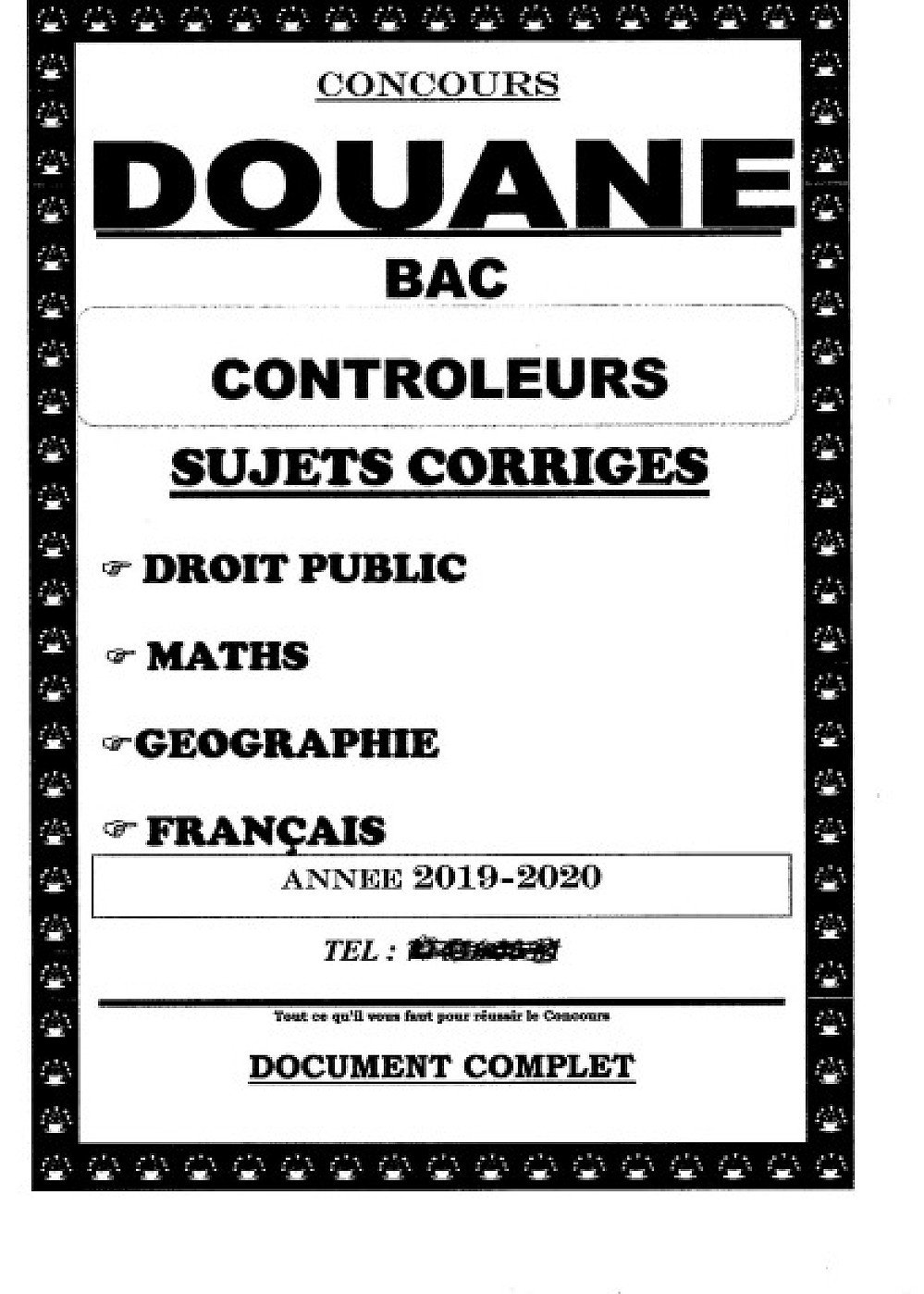 Douane niveau BAC