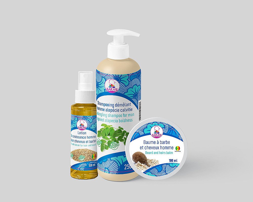 PACK POUSSE BARBE ET CHEVEUX 