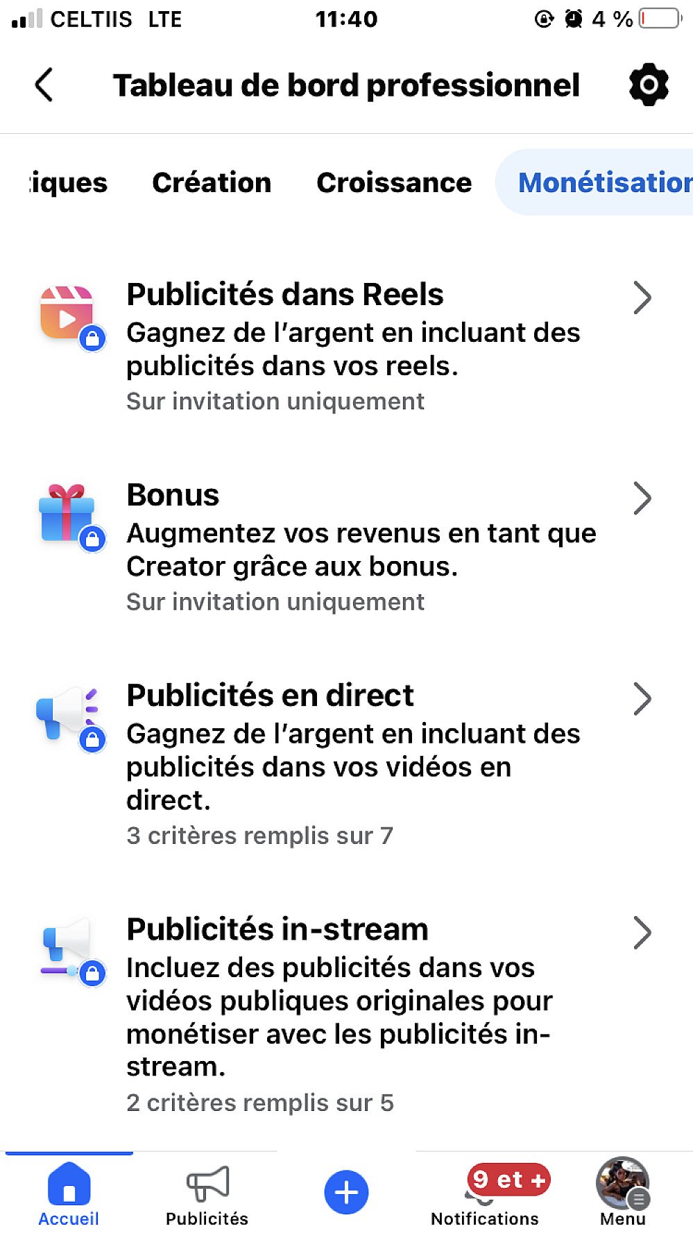 Monétisation 