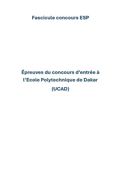 Fascicule Concours ESP