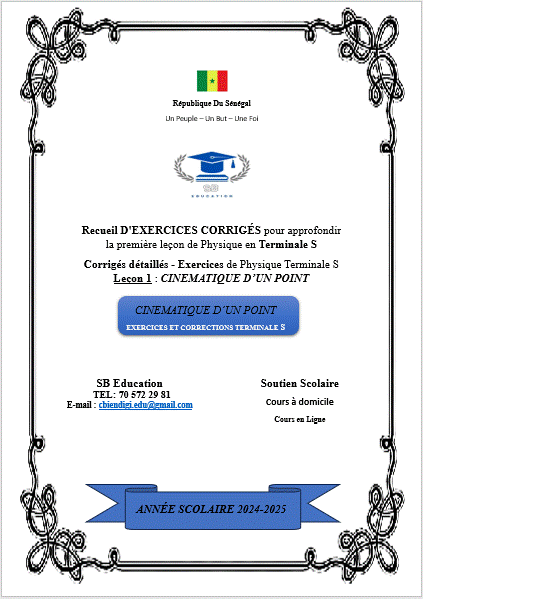 CINEMATIQUE D'UN POINT 