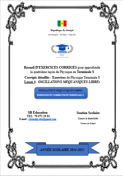 OSCILLATIONS MEQUANIQUES LIBRE