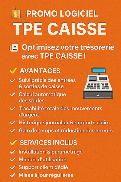 TPE TRESORERIE  Gestion caisse