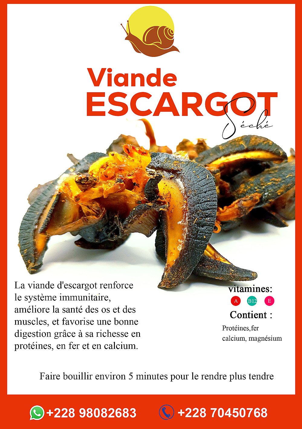 Escargot séché -petite taille